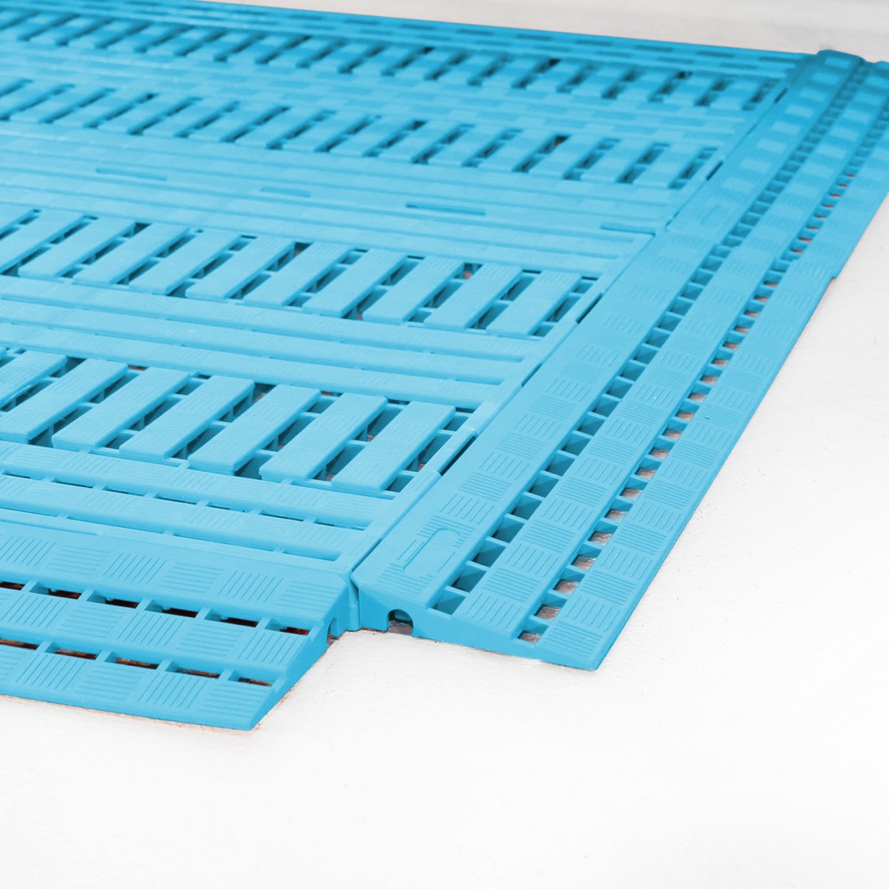 COBA Tapis pour poste de travail en PE, lxP 600 x 1 200 mm, bleu