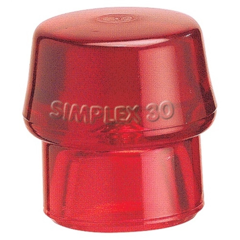 Tête de maillet à frappe amortie SIMPLEX D. de la tête 30 mm plastique, rouge, d