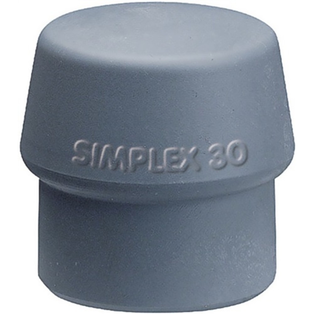 Tête de maillet à frappe amortie SIMPLEX D. de la tête 30 mm TPE-mid gris mi-dur