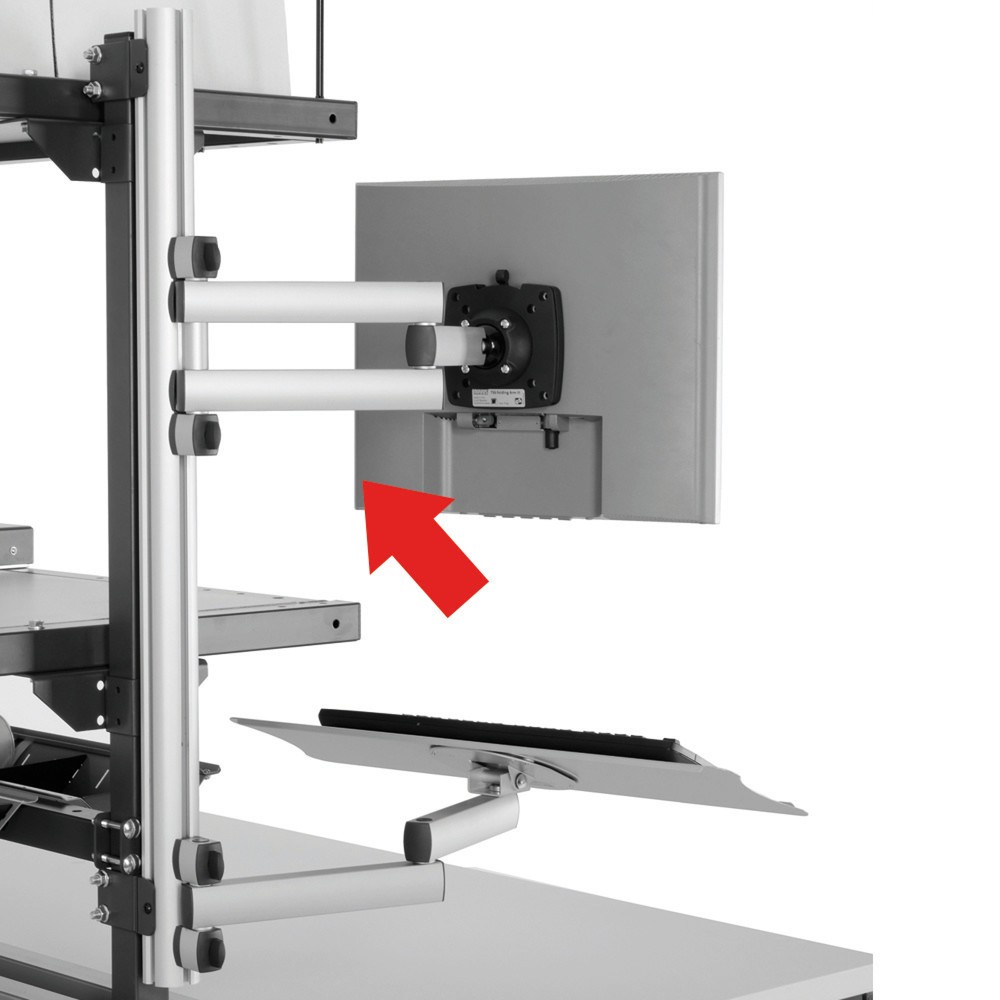 TFT-Gelenkarm für Rocholz Packtisch-System, HxBxT 115 x 100 x 455 mm