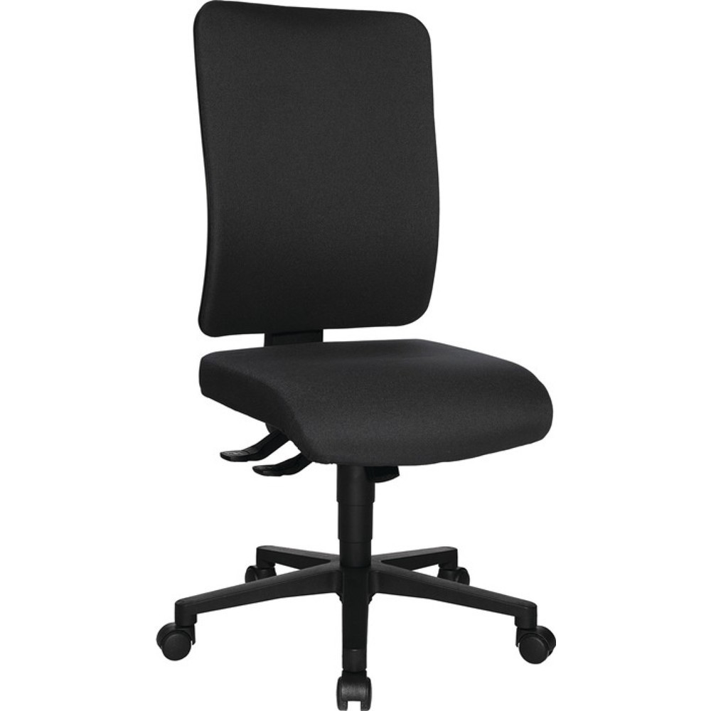 Siège de bureau pivotant TOPSTAR, anthracite 450-550 mm, avec système synchrone, sans accoudoirs capacité de charge 110 kg