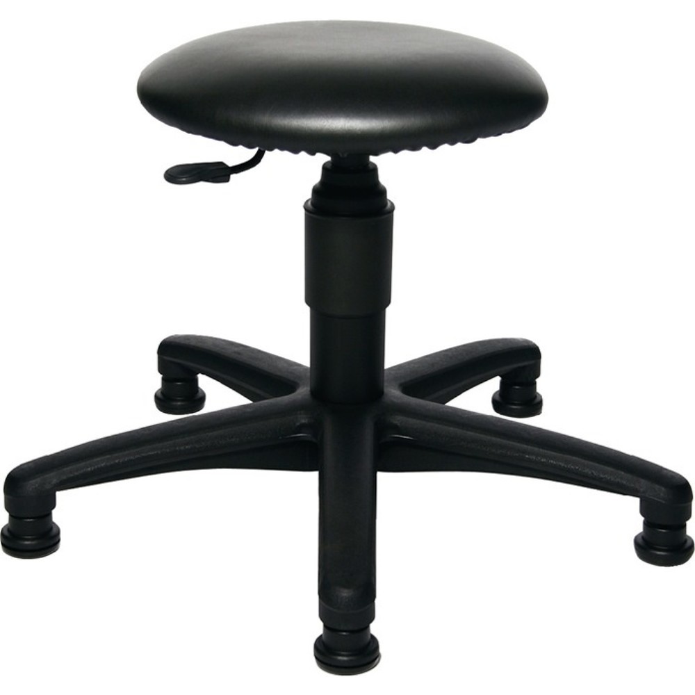 Tabouret pivotant Topstar®, rembourrage en similicuir noir, avec patins, hauteur d'assise réglable de 390 à 520 mm