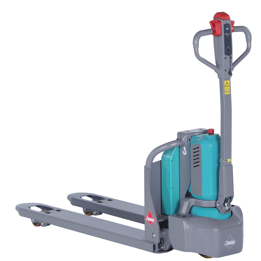 Transpalette électrique Ameise® PTE 1.1 - lithium-ion, capacité de charge 1 100 kg, longueur des fourches 1 150 mm