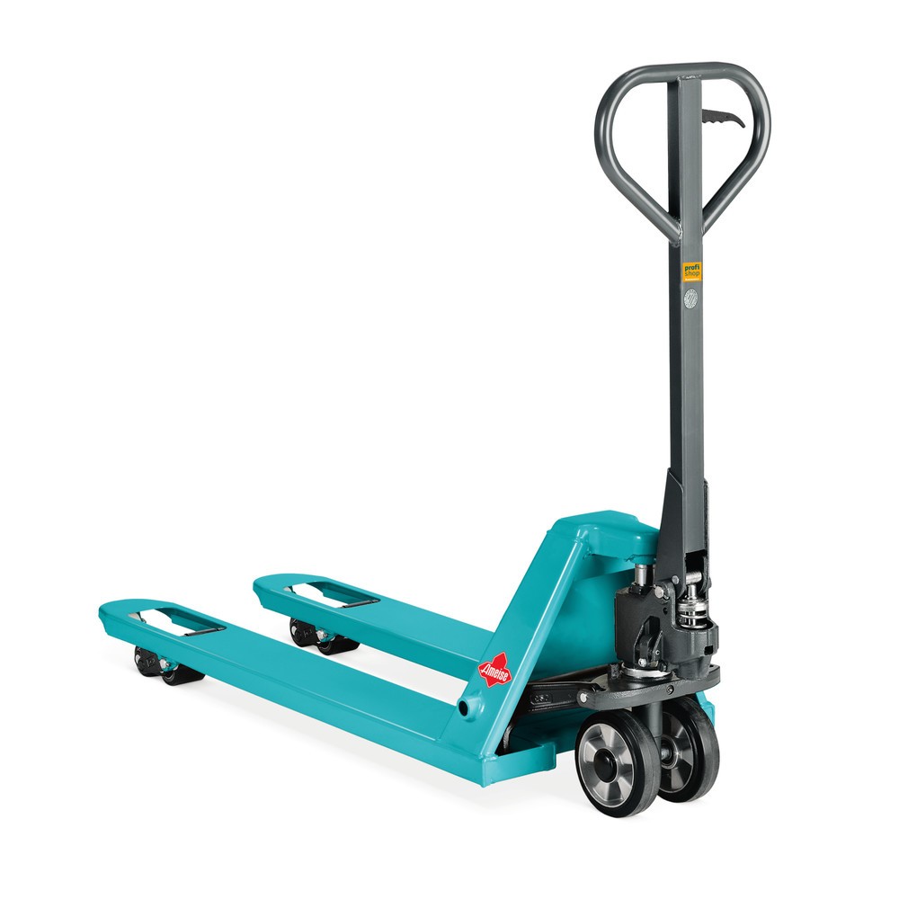 Transpalette manuel Ameise® PTM 2.0 avec levée rapide, capacité de charge 2 000 kg, longueur des fourches 1 150 mm, nylon, galets tandem