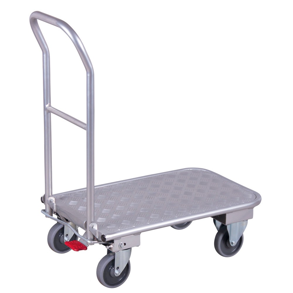 Transportwagen Ameise®, Aluminium, Ladefläche BxT 450 x 720 mm, mit Zentralbremse