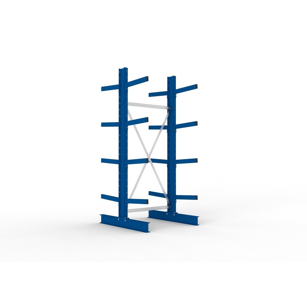 Rayonnage Cantilever META TB, bilatéral, capacité de charge 430 kg, hauteur 2 500 mm