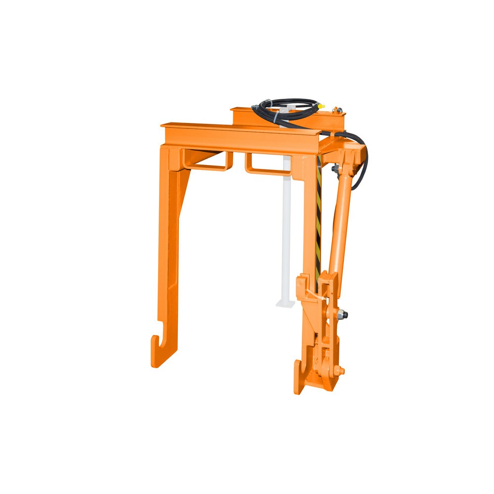 Traverse type BST-H pour benne basculante empilable, capacité de charge 500 kg, volume 0,3 m³, RAL 2000 jaune orange