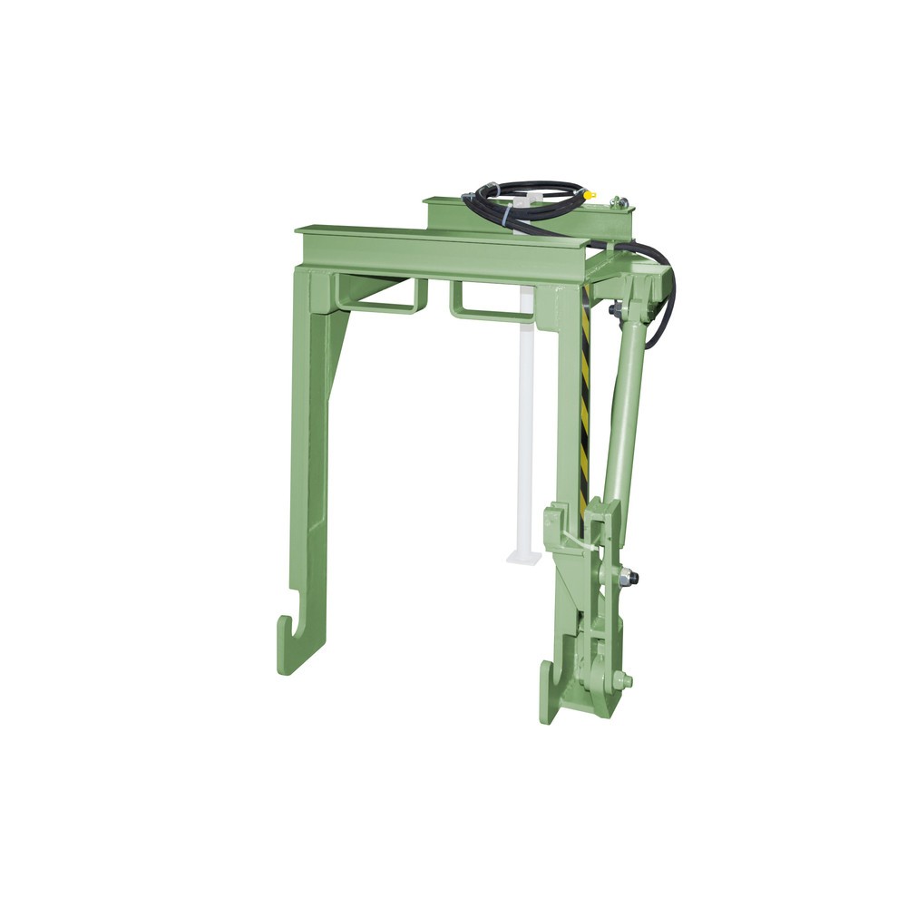 Traverse type BST-H pour benne basculante empilable, capacité de charge 500 kg, volume 0,3 m³, RAL 6011 vert réséda