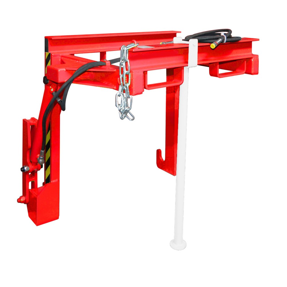 Traverse type BST-H pour benne basculante empilable, capacité de charge 1 500 kg, volume 0,7 m³, RAL 3000 rouge feu