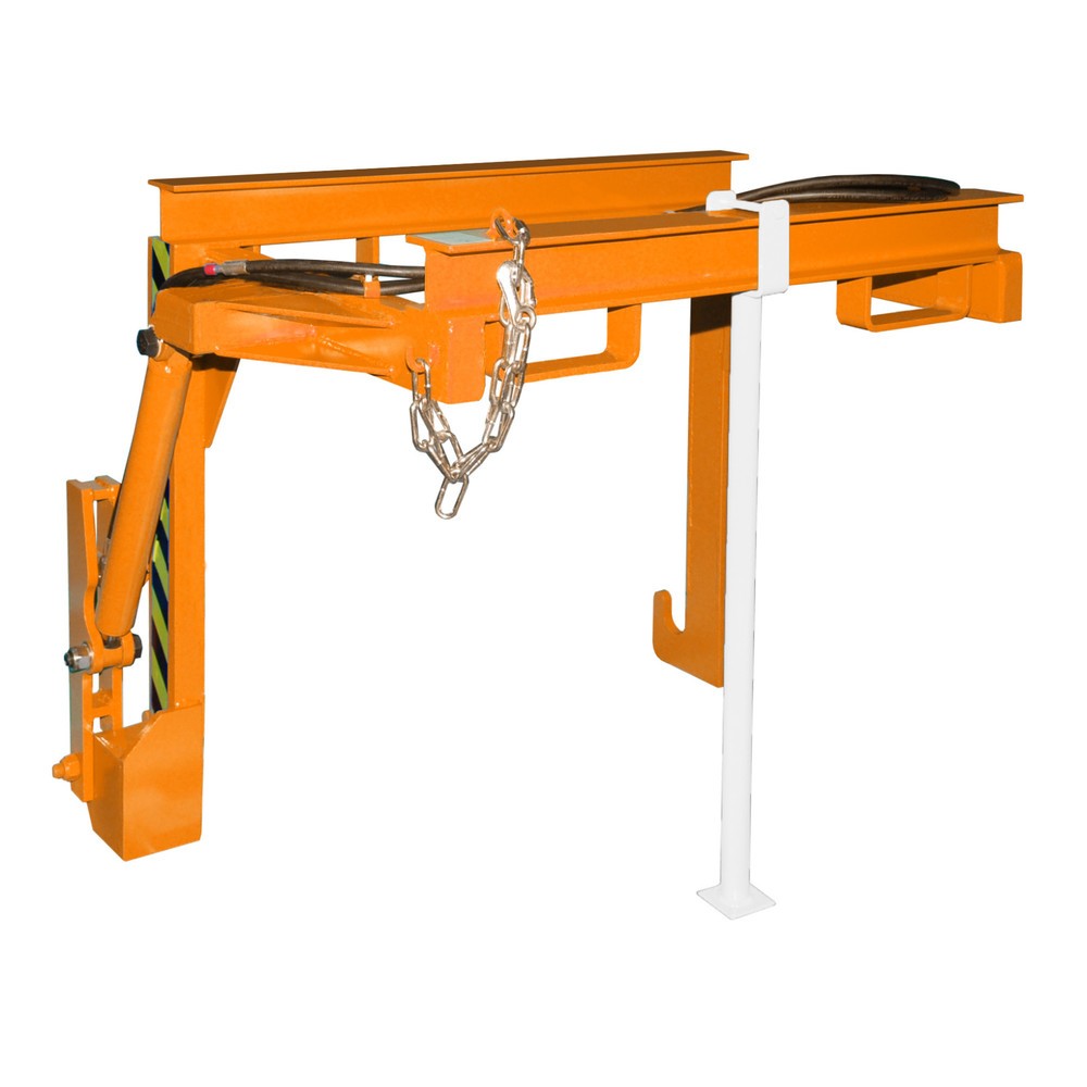 Traverse type BST-H pour benne basculante empilable, capacité de charge 2 000 kg, volume 0,9 m³, RAL 2000 jaune orange