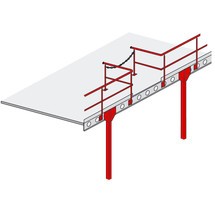 Übergabestation für Lagerbühnen-Modulsystem