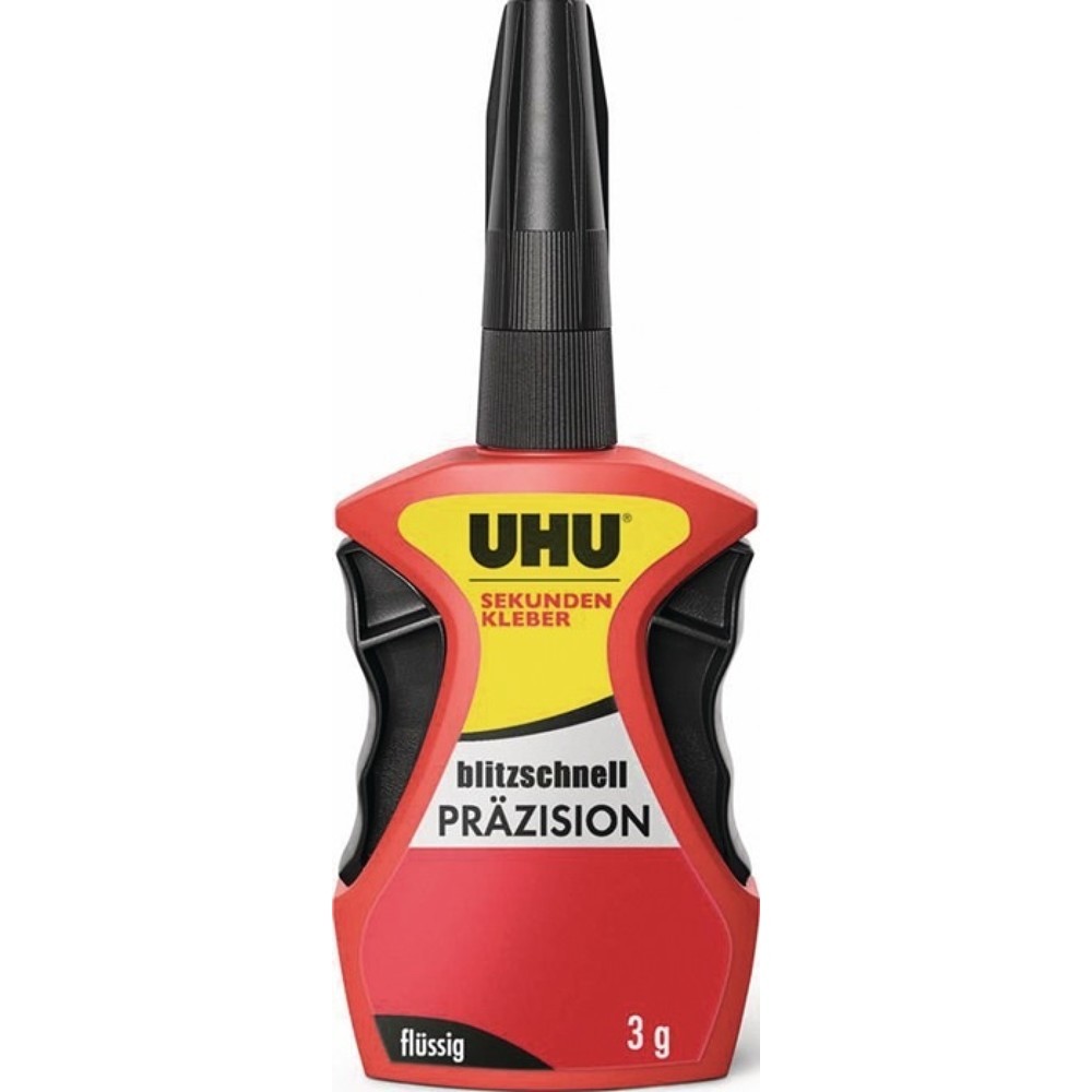 UHU Colle instantanée PRÉCISION liquide, 3 g, flacon, incolore