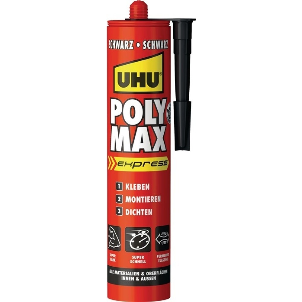 colle UHU/mastic d’étanchéité POLY MAX EXPRESS, noir, 425 g