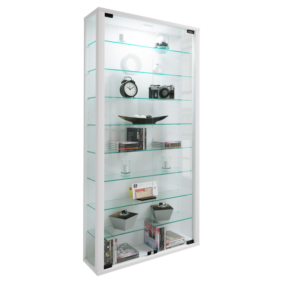 VCM Wandvitrine Vitrosa Maxi, inkl. LED-Beleuchtung, weiß