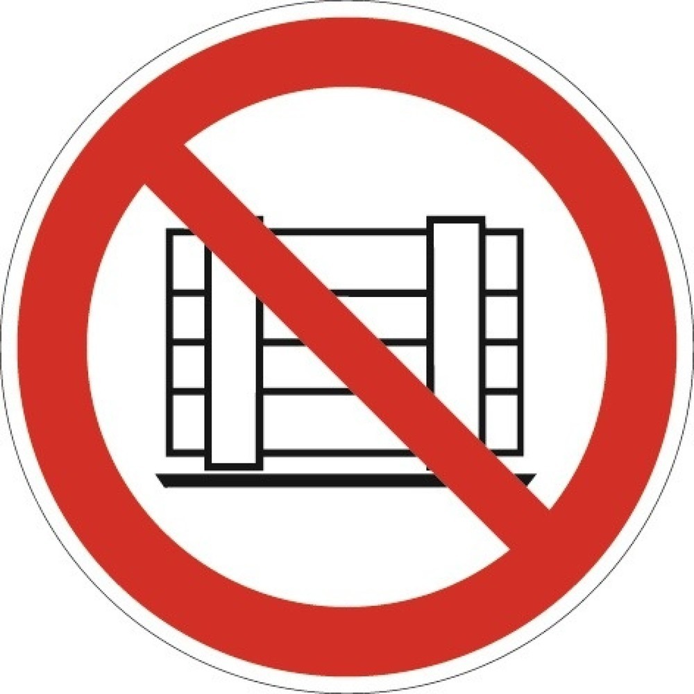 Verbotszeichen, Abstellen oder Lagern verboten, ASR A1.3/DIN EN ISO 7010, Folie