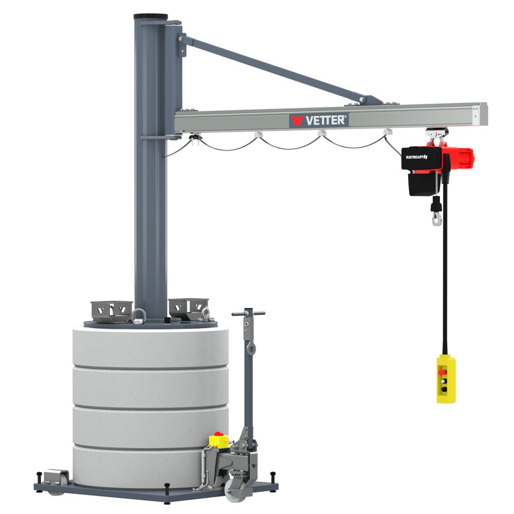 VETTER Schwenkkran MOBILUS MOB-US inkl. LIFTKET Elektrokettenzug, mobile Ausführung