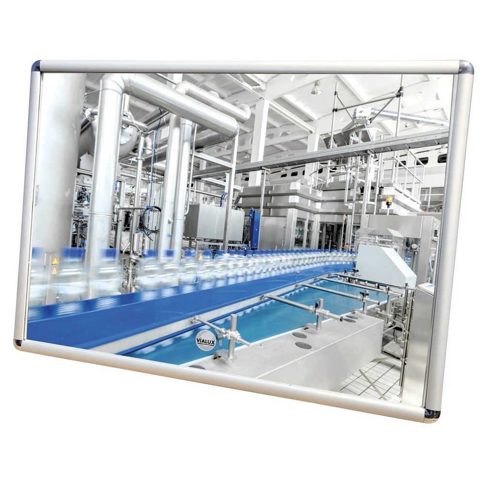 Vialux® Flachspiegel, Acrylglas (PMMA), HxB 800 x 600 mm, mit Rahmen