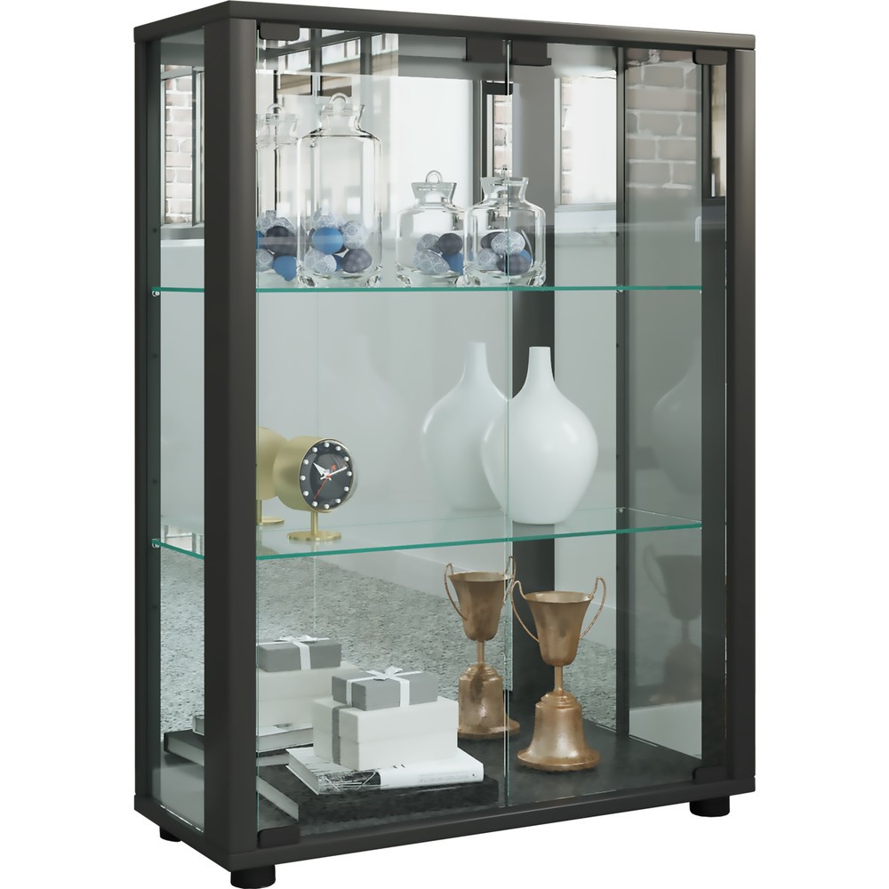 Vitrine Sintalo avec miroir, noir