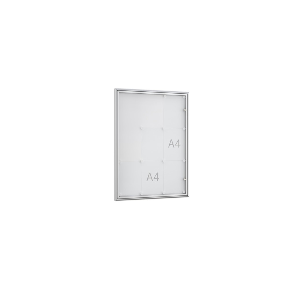 Panneau d’information avec porte à battants en verre intégral, H x l 374 x 284 mm