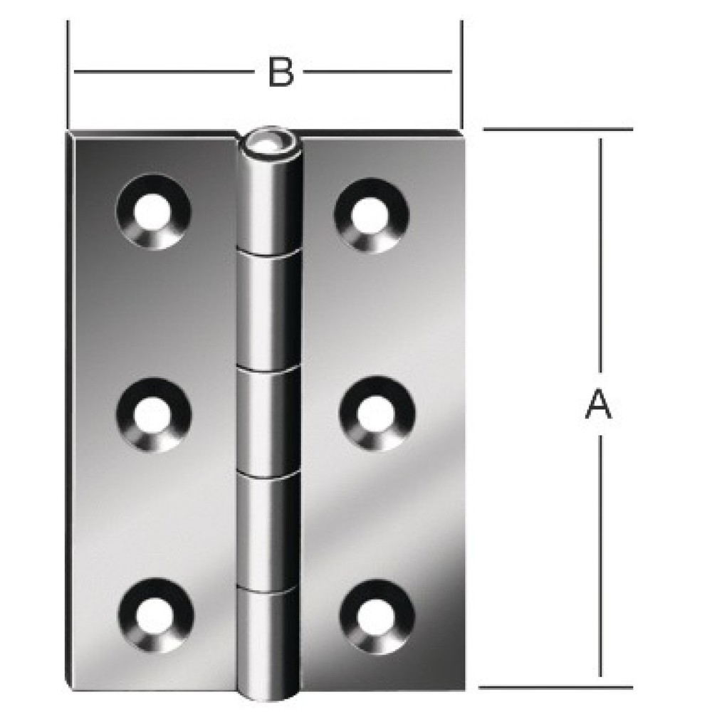 VORMANN Scharnier, Stärke 1,6 mm Stahl, Höhe 100 mm Breite 72 mm, blau verzinkt gerollt, schmal