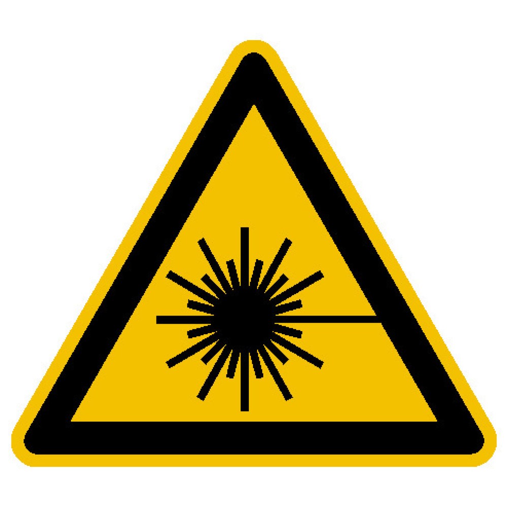 Warnung vor Laserstrahl, Seitenlänge 200 mm, Folie