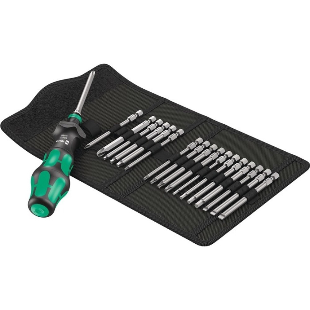 WERA Bitsortiment KK Turbo Imperial 1, Schlitz/PH/TORX®/6Kt./4Kt., 19-teilig