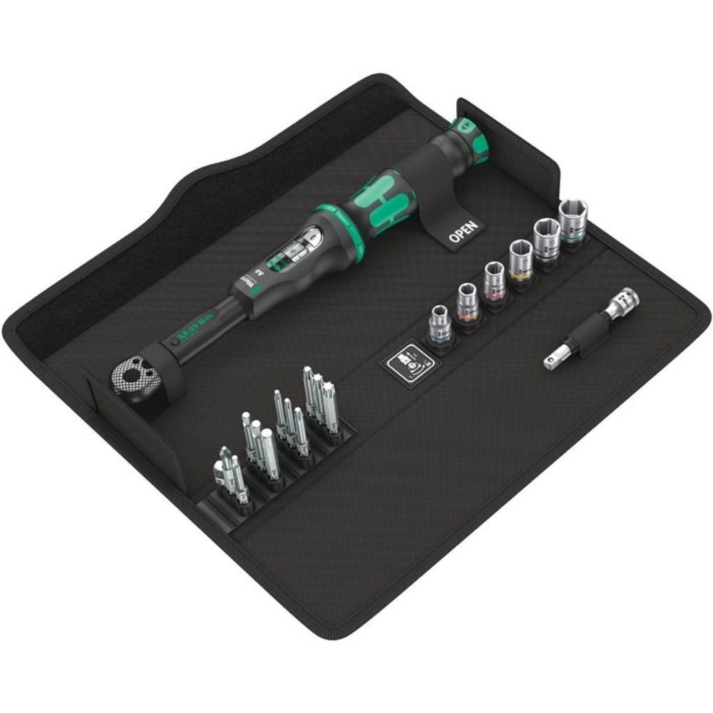 WERA Drehmomentschlüsselset Click-Torque A 6 Set 1 20tlg.2,5-25 Nm 1/4 Zoll