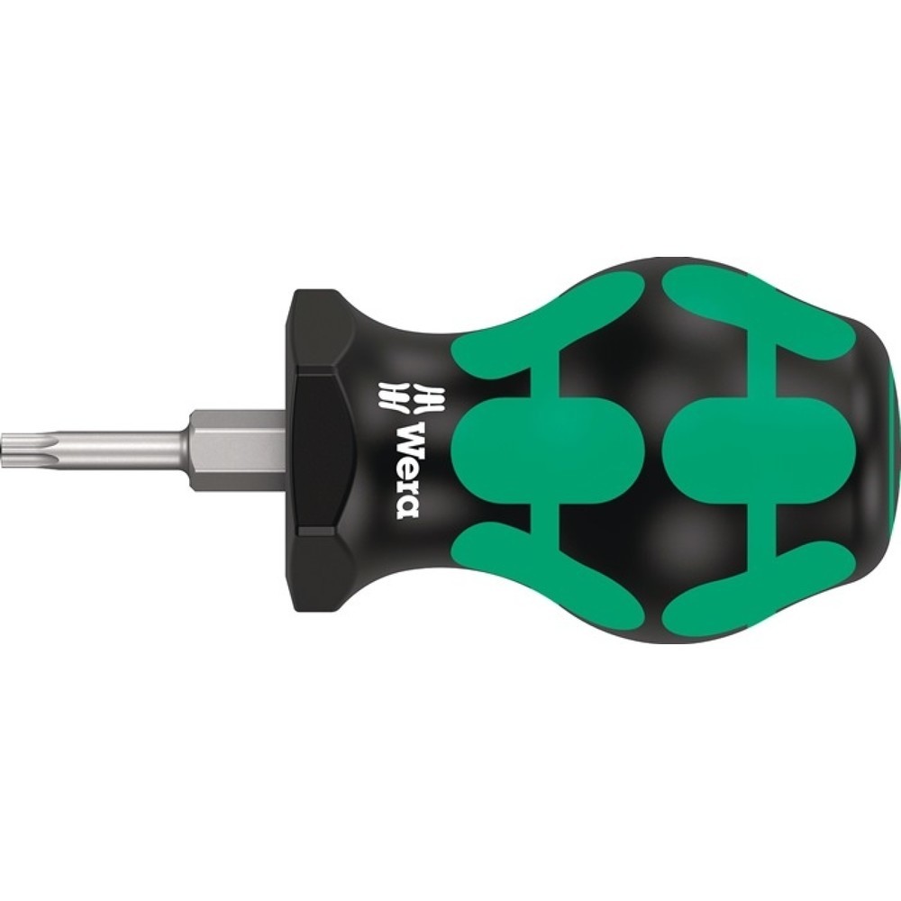 WERA Schraubendreher 367 TORX® Stubby, 2-Komponentengriff, Größe T 10 Klingenlänge 25 mm, Rundklinge