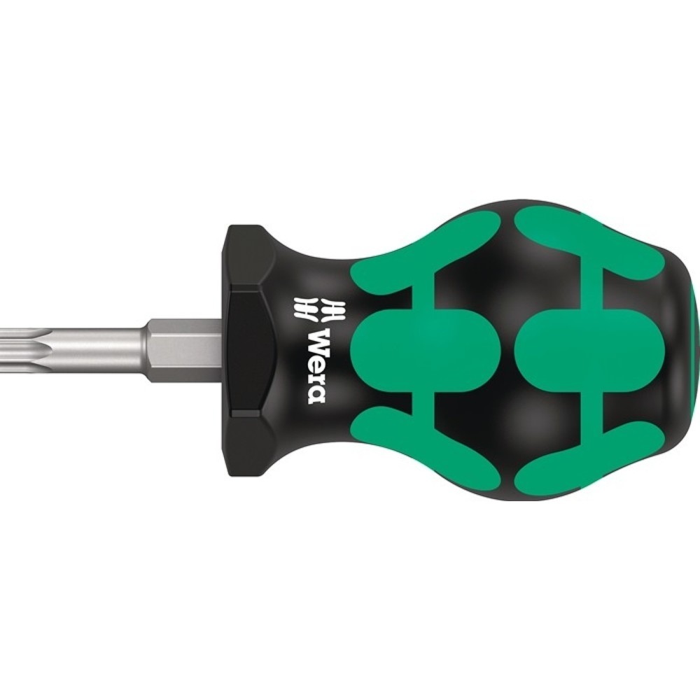 WERA Schraubendreher 367 TORX® Stubby, 2-Komponentengriff, Grösse T 27 Klingenlänge 25 mm, Rundklinge