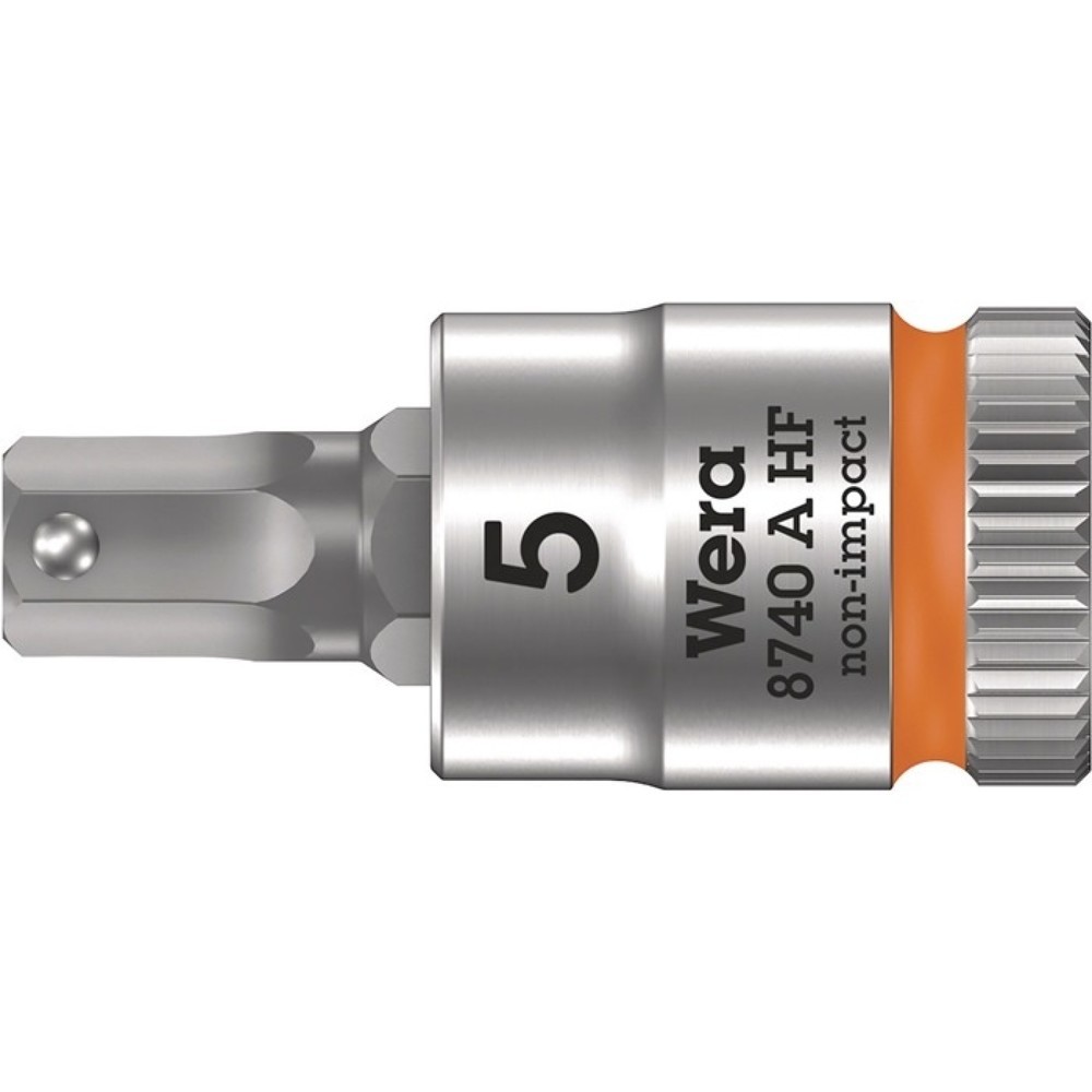 WERA Steckschlüsseleinsatz 8740 A HF, Schlüsselweite 5 mm, 1/4 ″, Länge 28 mm