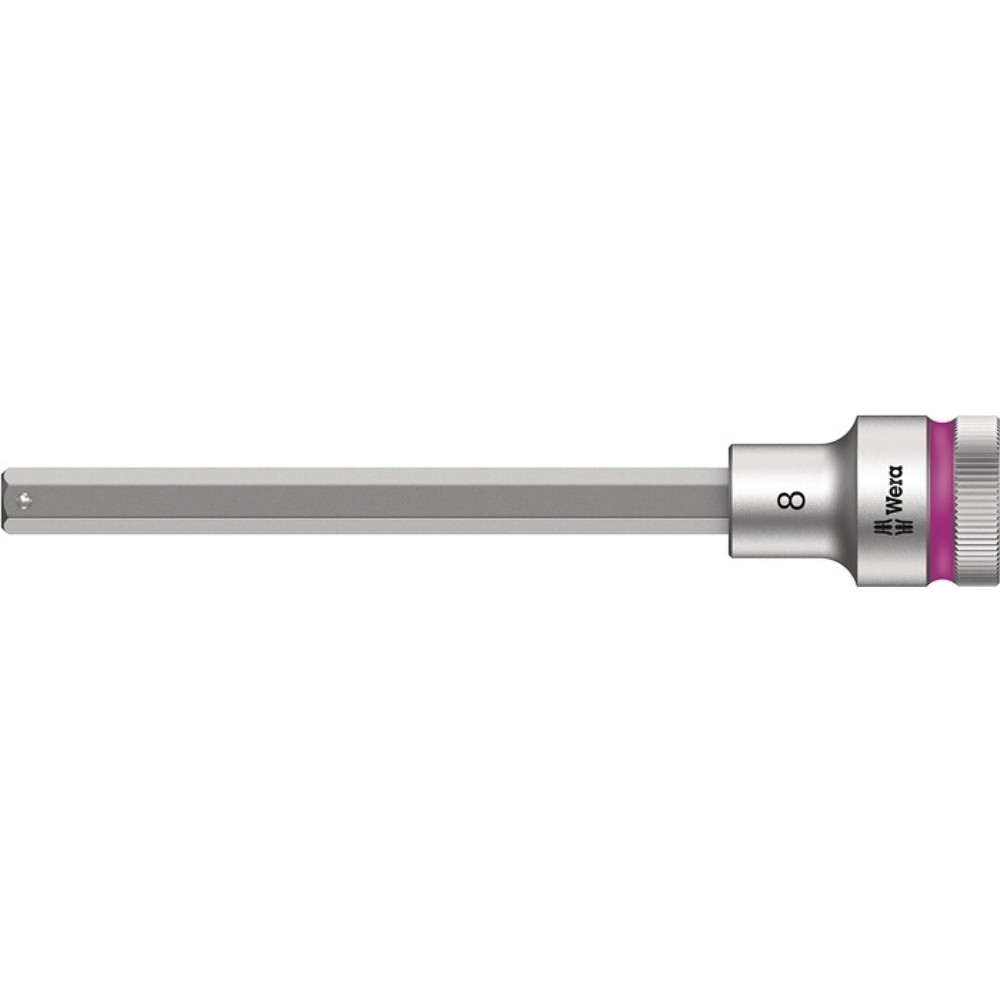 WERA Steckschlüsseleinsatz 8740 C HF, Schlüsselweite 8 mm, 1/2 ″, Länge 140 mm