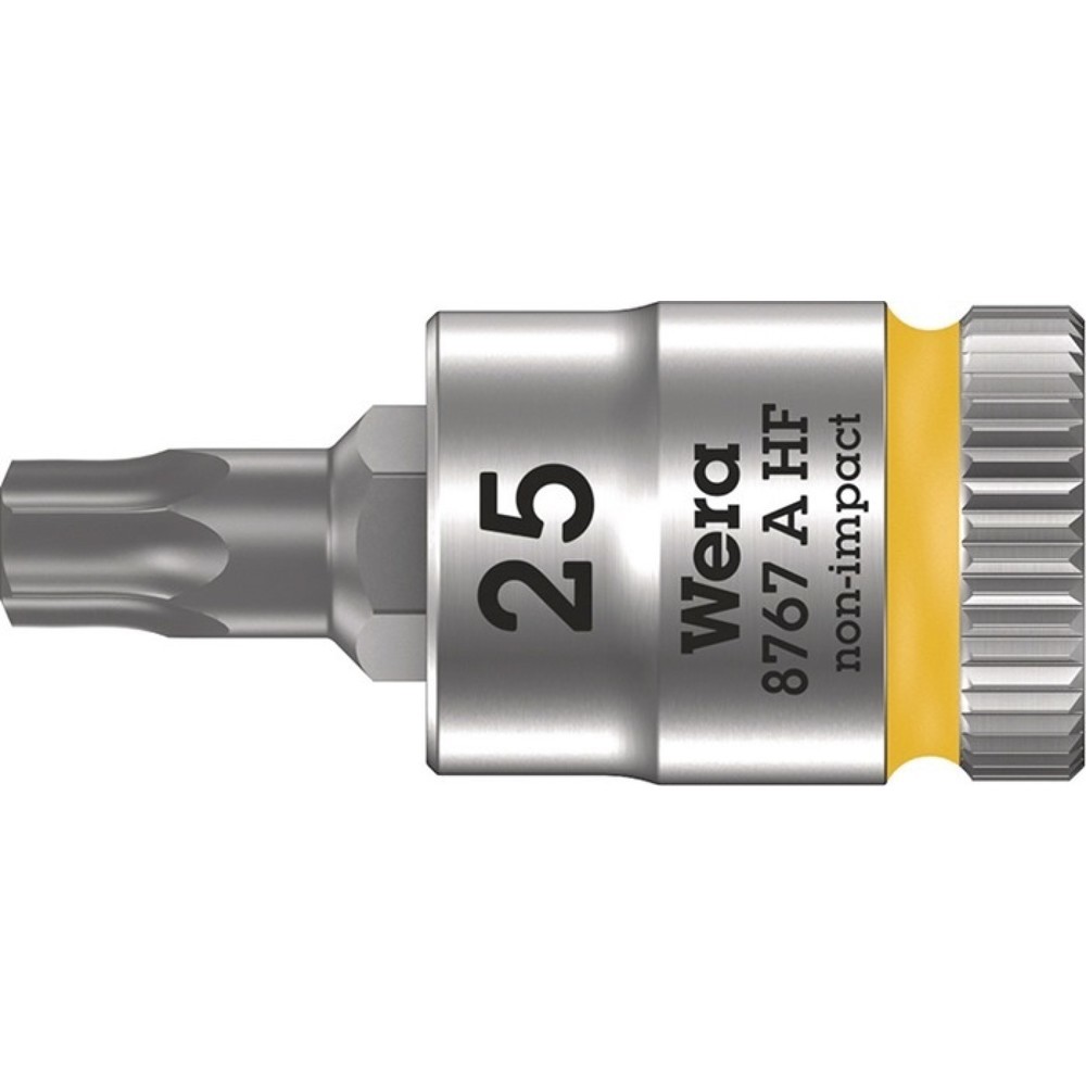 WERA Steckschlüsseleinsatz 8767 A HF TORX®, T25, 1/4 ″, Länge 28 mm