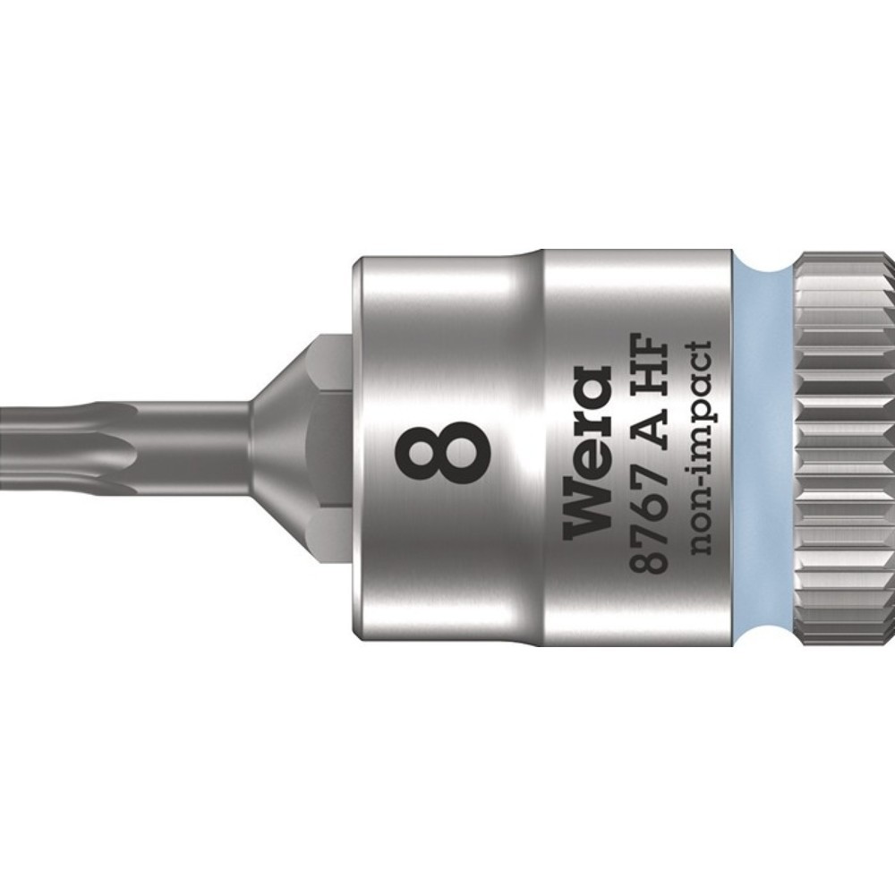 WERA Steckschlüsseleinsatz 8767 A HF TORX®, T8, 1/4 ″, Länge 28 mm