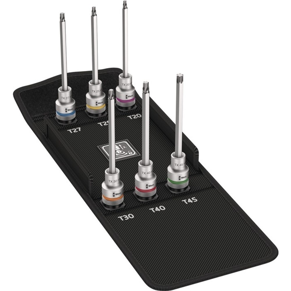 WERA Steckschlüsselsatz 8767 C TORX® HF2, 1/2 ″, 6-teilig, T20-T45