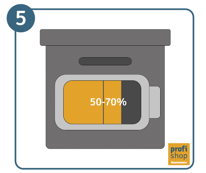 Lithium Ionen Akku richtig laden Schritt 5: Akku lagern