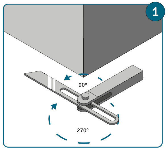 Find the mitre angle using a mitre box.