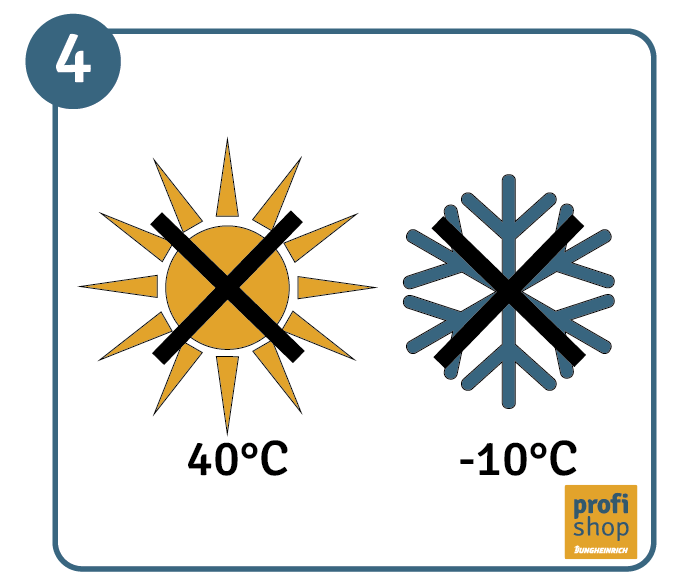 Avoid exposure to extreme temperatures