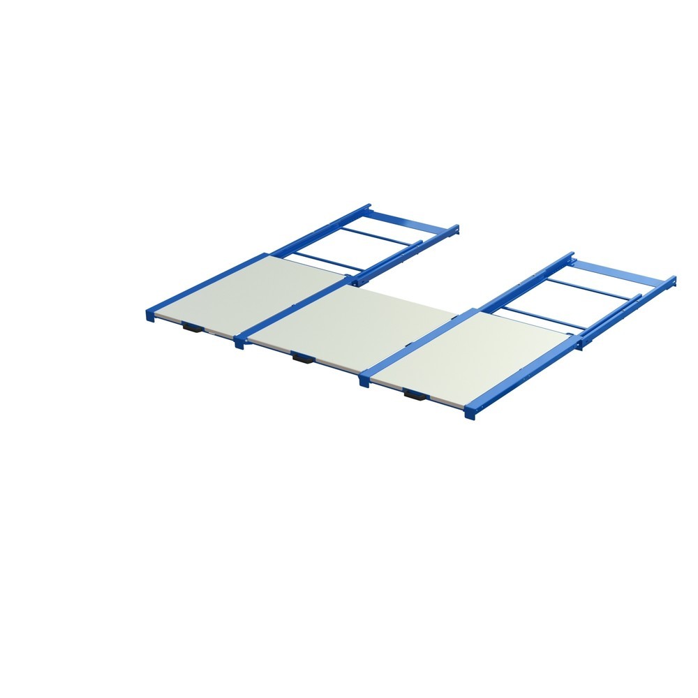 XL-Palettenauszugs-Vorrichtung, Tragkraft 400 kg, 100 % Auszugstiefe, BxT 2.600 x 1.200 mm, mit Stahlboden