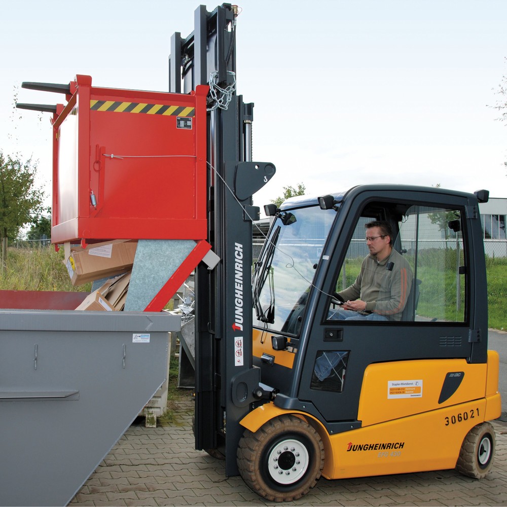 Zentrierwände für Bauer® Klappbodenbehälter, 3-fach stapelbar, verzinkt, Volumen 1,0 - 2,0 m³