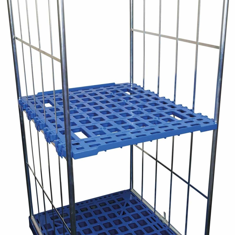 Zwischenboden aus HDPE für Rollbehälter Classic 2-seitig, BxT 710 x 810 mm, enzianblau